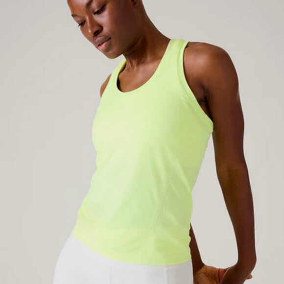 Athleta Momentum Seamless Tank-Aloe Green Mini Stripes XS - Picture 3 of 6